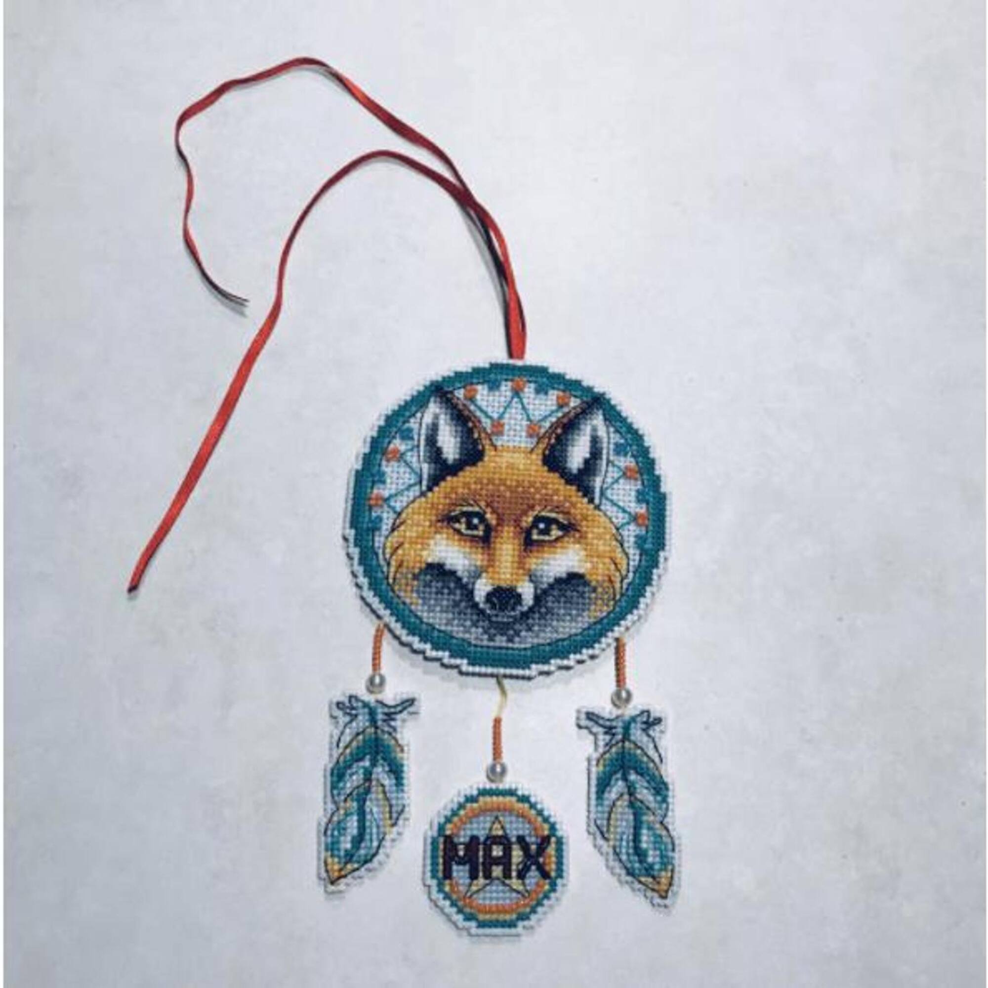 MP Studia Fox Ornament Plastic Canvas Counted Cross Stitch Kit